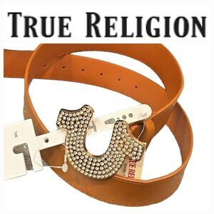 True Religion Rhinestone Horseshoe Buckle Belt
